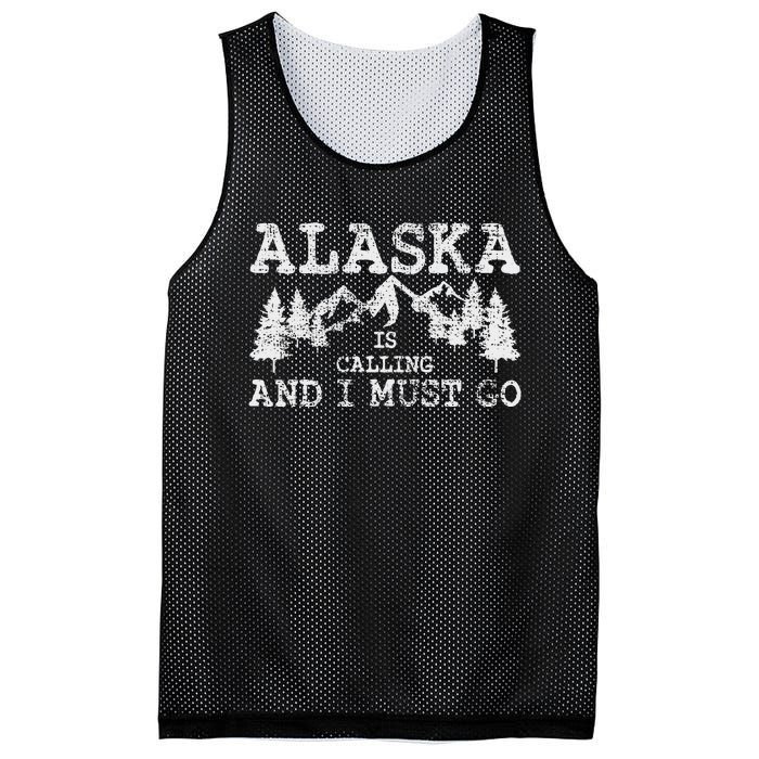 Alaska Is Calling And I Must Go Mesh Reversible Basketball Jersey Tank