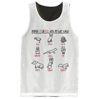 Animals I Can Kill With My Bare Hands Funny Gift Animal Lover Mesh Reversible Basketball Jersey Tank