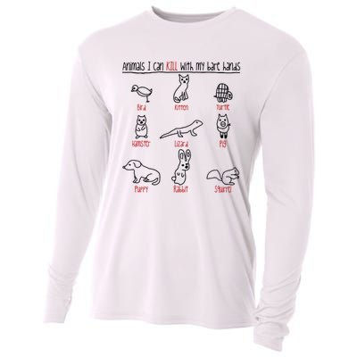 Animals I Can Kill With My Bare Hands Funny Gift Animal Lover Cooling Performance Long Sleeve Crew