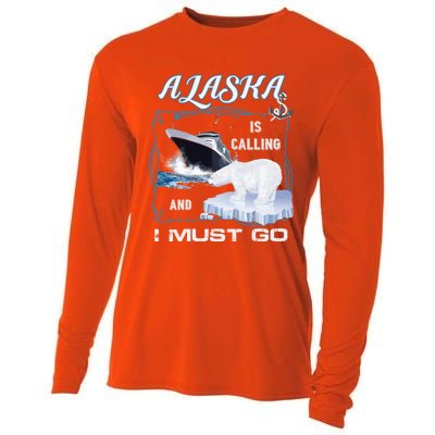 Alaska Is Calling And I Must Go Meaningful Gift Funny Cruising Cool Gift Cooling Performance Long Sleeve Crew