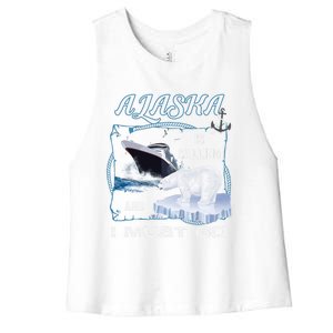 Alaska Is Calling And I Must Go Meaningful Gift Funny Cruising Cool Gift Women's Racerback Cropped Tank