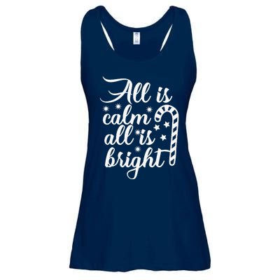 All Is Calm All Is Bright Christmas Ladies Essential Flowy Tank