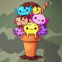 Axolotls Ice Cream Funny Axolotl Legacy Tie Dye Trucker Hat