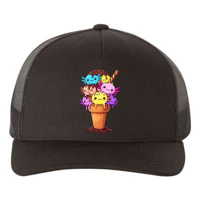 Axolotls Ice Cream Funny Axolotl Yupoong Adult 5-Panel Trucker Hat