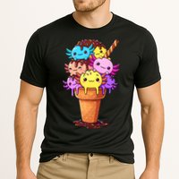 Axolotls Ice Cream Funny Axolotl Performance Shirt