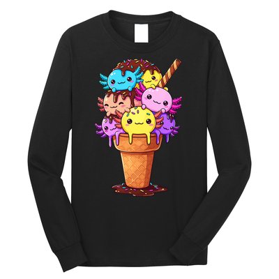 Axolotls Ice Cream Funny Axolotl Long Sleeve Shirt