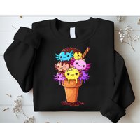 Axolotls Ice Cream Funny Axolotl Sweatshirt