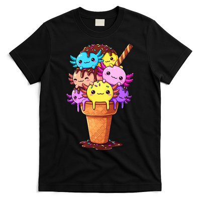 Axolotls Ice Cream Funny Axolotl T-Shirt