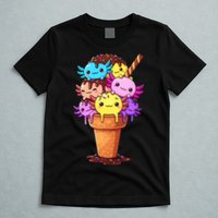 Axolotls Ice Cream Funny Axolotl T-Shirt