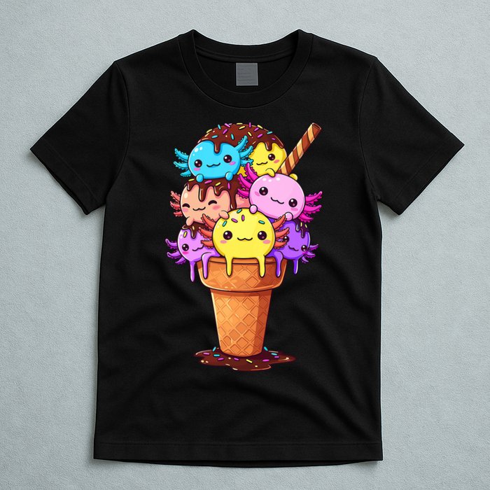 Axolotls Ice Cream Funny Axolotl T-Shirt