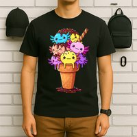 Axolotls Ice Cream Funny Axolotl T-Shirt