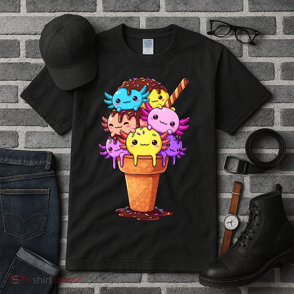 Axolotls Ice Cream Funny Axolotl Tall T-Shirt