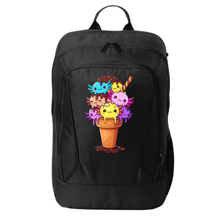 Axolotls Ice Cream Funny Axolotl City Backpack