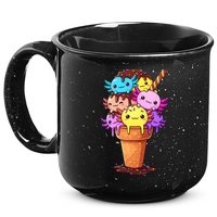 Axolotls Ice Cream Funny Axolotl 15oz Campfire Ceramic Mug