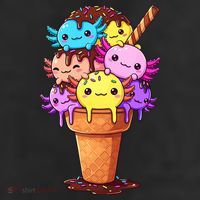 Axolotls Ice Cream Funny Axolotl Beanie