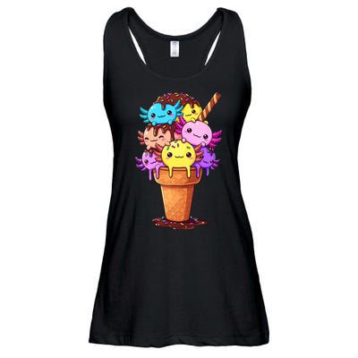 Axolotls Ice Cream Funny Axolotl Ladies Essential Flowy Tank