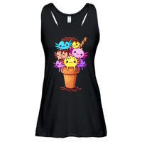 Axolotls Ice Cream Funny Axolotl Ladies Essential Flowy Tank