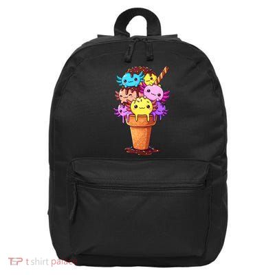 Axolotls Ice Cream Funny Axolotl 16 in Basic Backpack