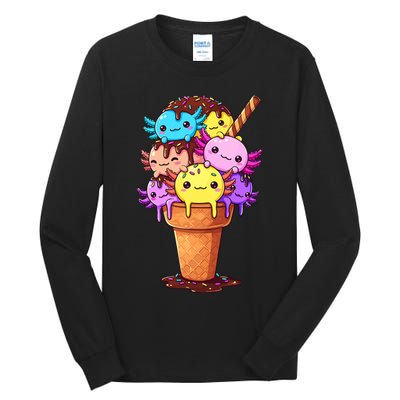 Axolotls Ice Cream Funny Axolotl Tall Long Sleeve T-Shirt
