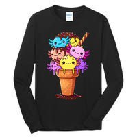 Axolotls Ice Cream Funny Axolotl Tall Long Sleeve T-Shirt