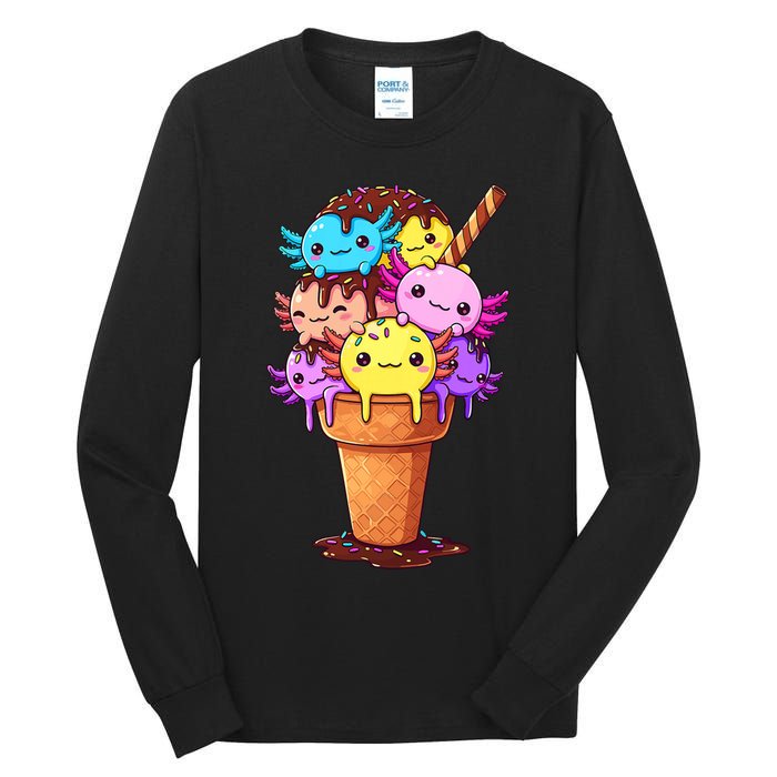 Axolotls Ice Cream Funny Axolotl Tall Long Sleeve T-Shirt