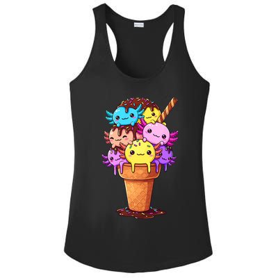 Axolotls Ice Cream Funny Axolotl Ladies PosiCharge Competitor Racerback Tank