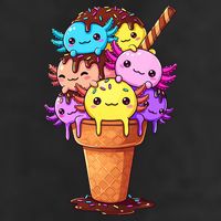 Axolotls Ice Cream Funny Axolotl 12oz Stainless Steel Coffee Mug