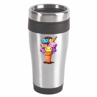 Axolotls Ice Cream Funny Axolotl 16oz Travel Tumbler