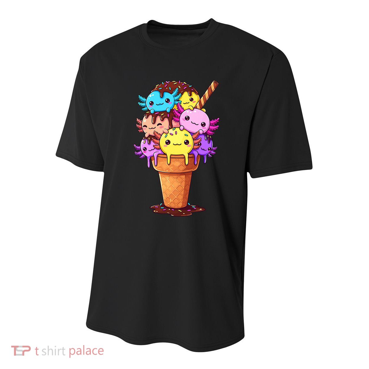 Axolotls Ice Cream Funny Axolotl Youth Performance Sprint T-Shirt