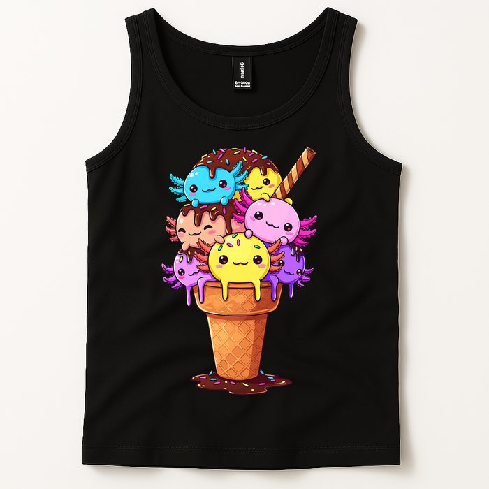 Axolotls Ice Cream Funny Axolotl Tank Top