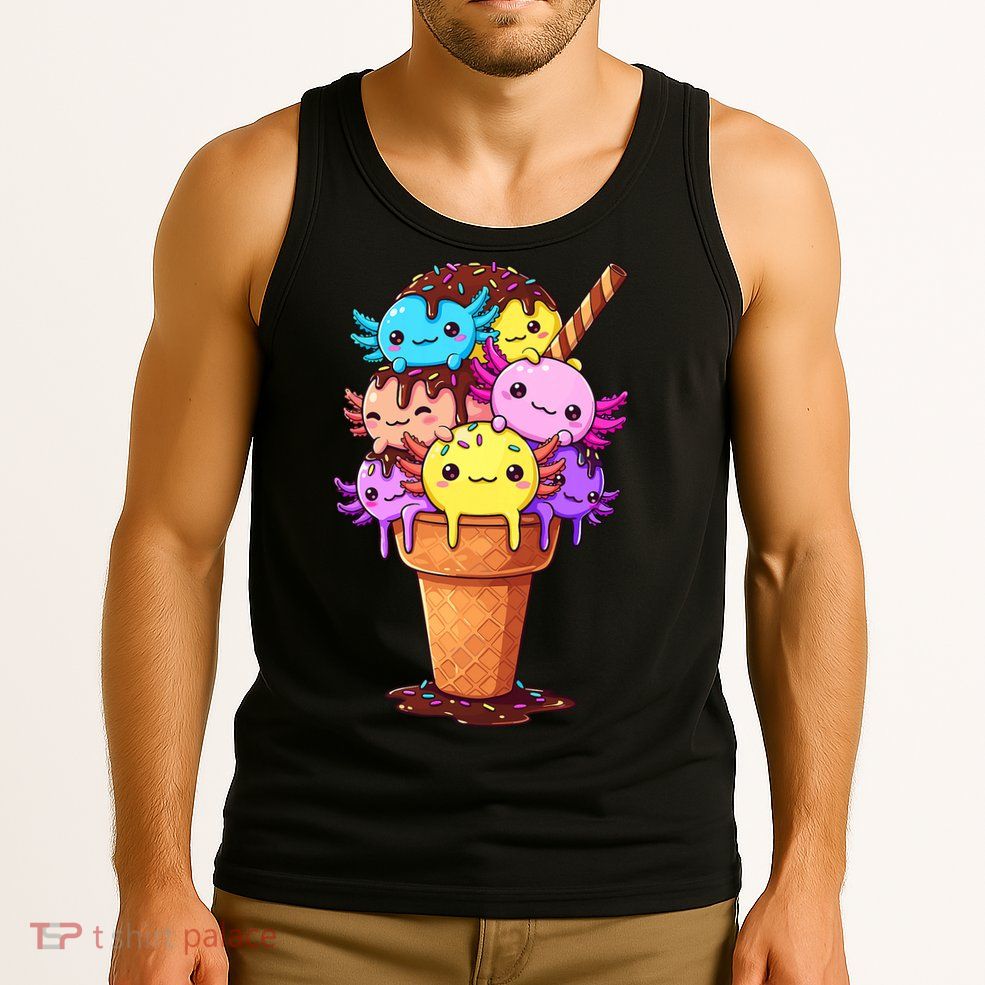 Axolotls Ice Cream Funny Axolotl Tank Top