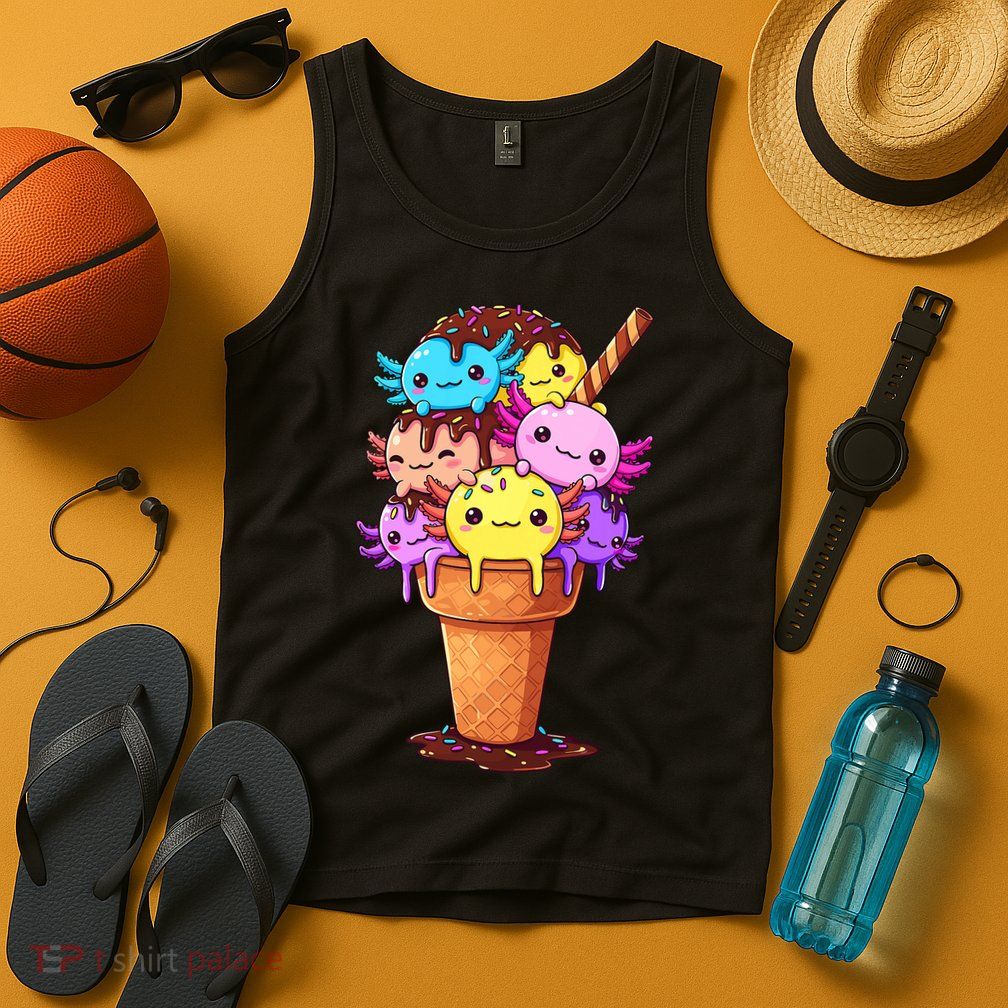 Axolotls Ice Cream Funny Axolotl Tank Top