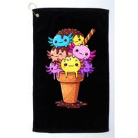 Axolotls Ice Cream Funny Axolotl Golf Towel