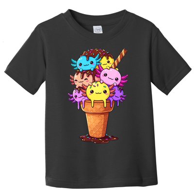 Axolotls Ice Cream Funny Axolotl Toddler T-Shirt