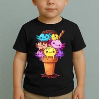 Axolotls Ice Cream Funny Axolotl Toddler T-Shirt