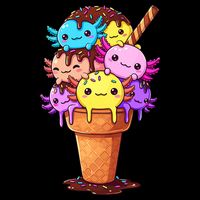 Axolotls Ice Cream Funny Axolotl Toddler T-Shirt