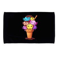 Axolotls Ice Cream Funny Axolotl Microfiber Hand Towel