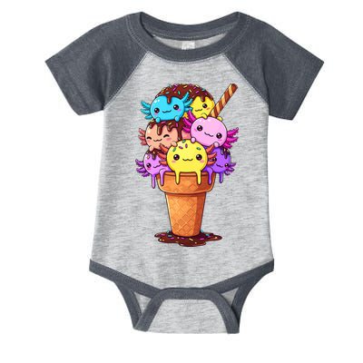 Axolotls Ice Cream Funny Axolotl Infant Baby Jersey Bodysuit