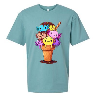 Axolotls Ice Cream Funny Axolotl Sueded Cloud Jersey T-Shirt