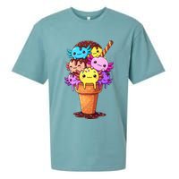 Axolotls Ice Cream Funny Axolotl Sueded Cloud Jersey T-Shirt