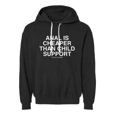 Anal Is Cheaper Than Child Support Assholes Live Forever Garment-Dyed Fleece Hoodie