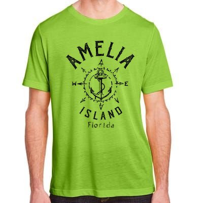 Amelia Island Compass Rose Florida Cute Gift Adult ChromaSoft Performance T-Shirt