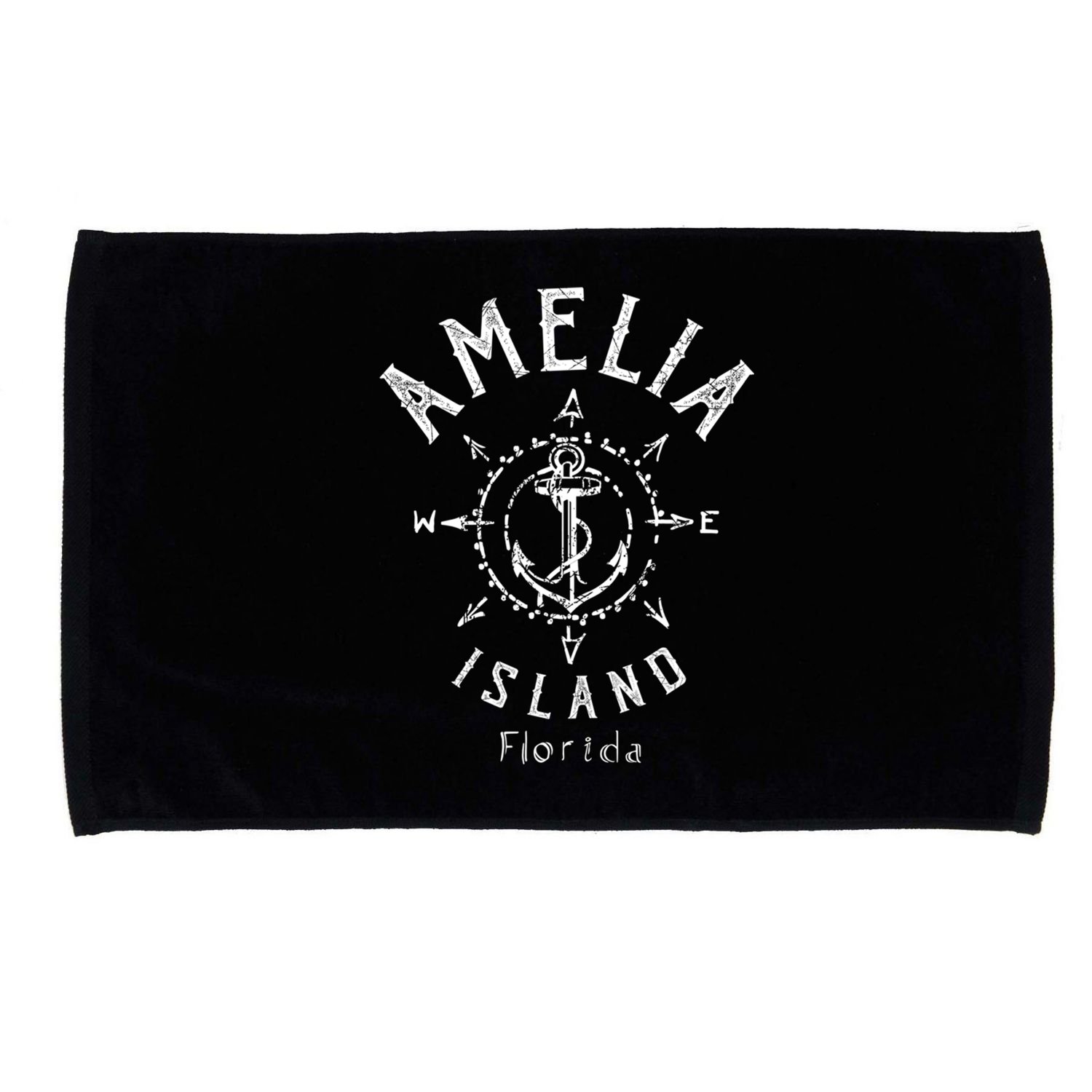 Amelia Island Compass Rose Florida Cute Gift Microfiber Hand Towel