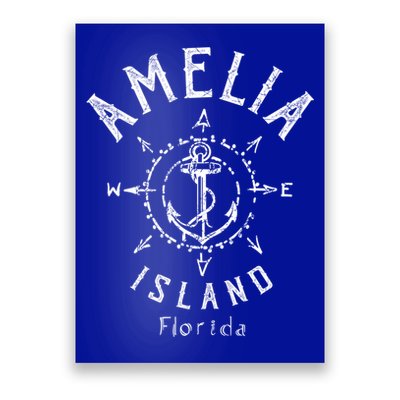 Amelia Island Compass Rose Florida Cute Gift Poster
