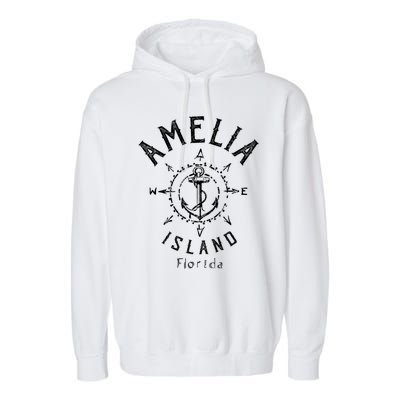 Amelia Island Compass Rose Florida Cute Gift Garment-Dyed Fleece Hoodie