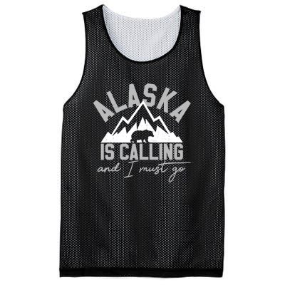 Alaska Is Calling And I Must Go Traveler Gift Mesh Reversible Basketball Jersey Tank