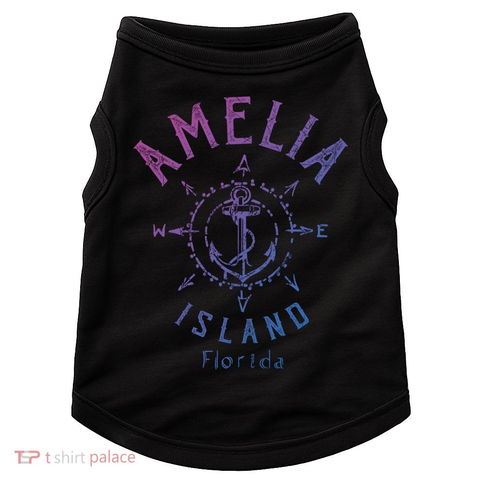 Amelia Island Compass Rose Florida Cute Gift Doggie Tank