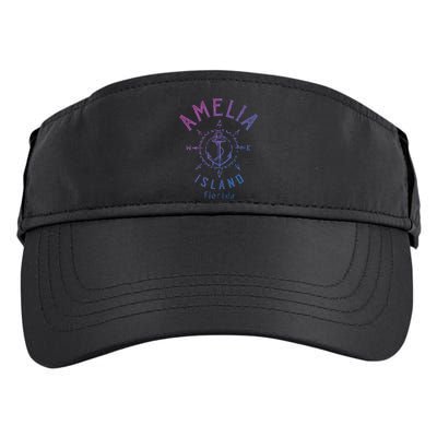 Amelia Island Compass Rose Florida Cute Gift Adult Drive Performance Visor