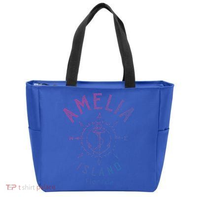 Amelia Island Compass Rose Florida Cute Gift Zip Tote Bag