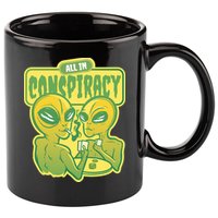 All In Conspiracy Poker Alien 11oz C Handle Ceramic Mug